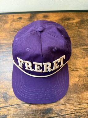 Purple 'FRERET' Rope-Trim Baseball Cap